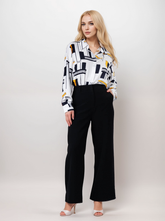 Pop Art Print Drop Shoulder oversized Shirt Women